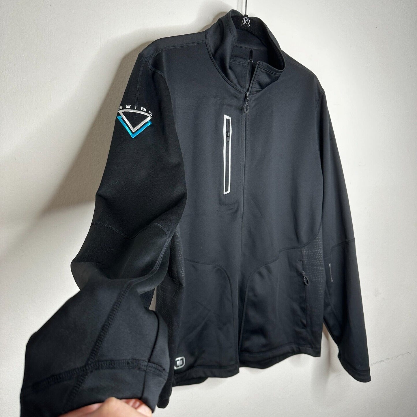 NWT Ogio Men's Black Endurance Fulcrum Running Full Zip Jacket SEIBO Logo M