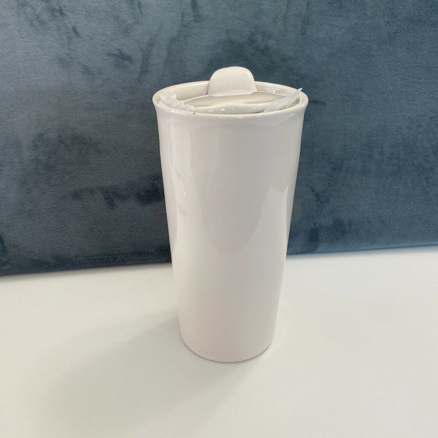 NWOT Rae Dunn MOM Off White Tall Travel Coffee Tea Mug Tumbler & Lid