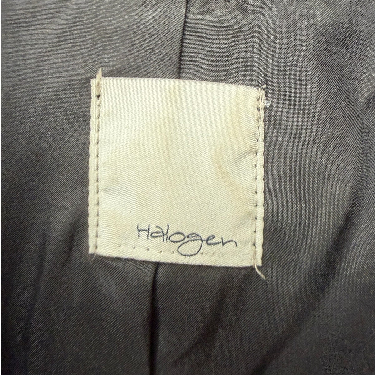 Halogen Black Leather Open Front Jacket Women's M