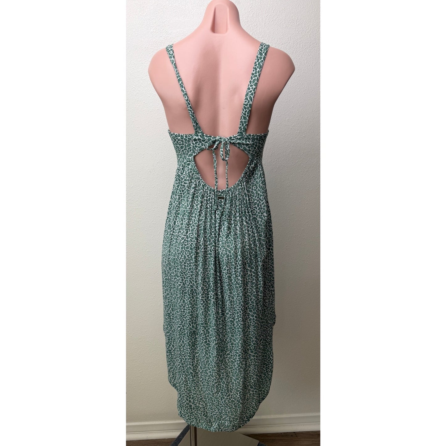 O'Neill Green Ivory Floral Midi Dress Women's US S
