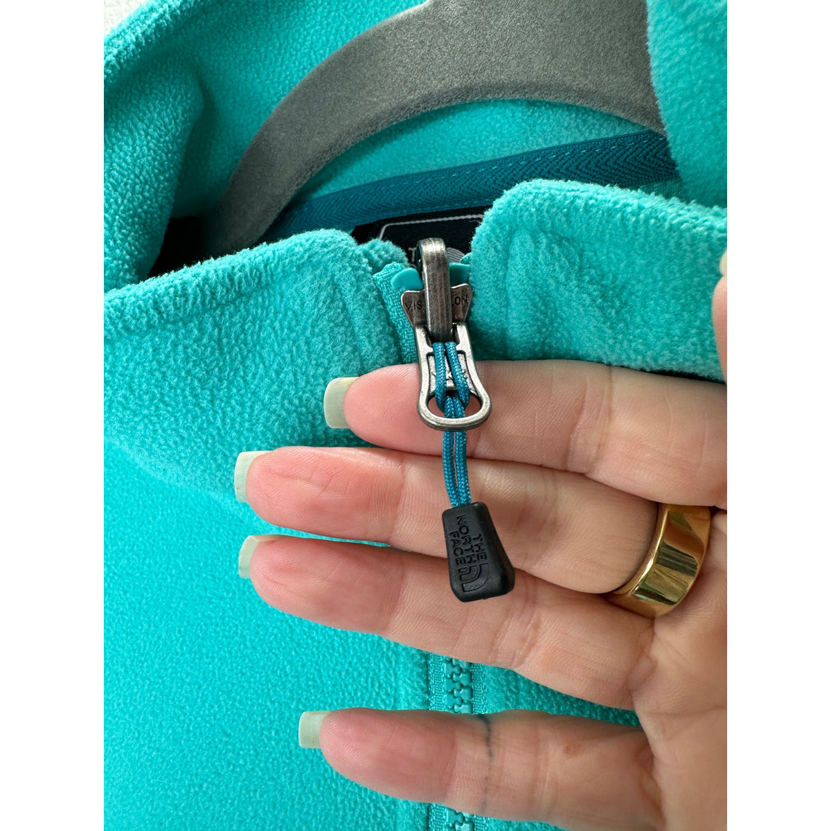 The North Face Aqua Front Zip Mock Neck Fleece Jacket