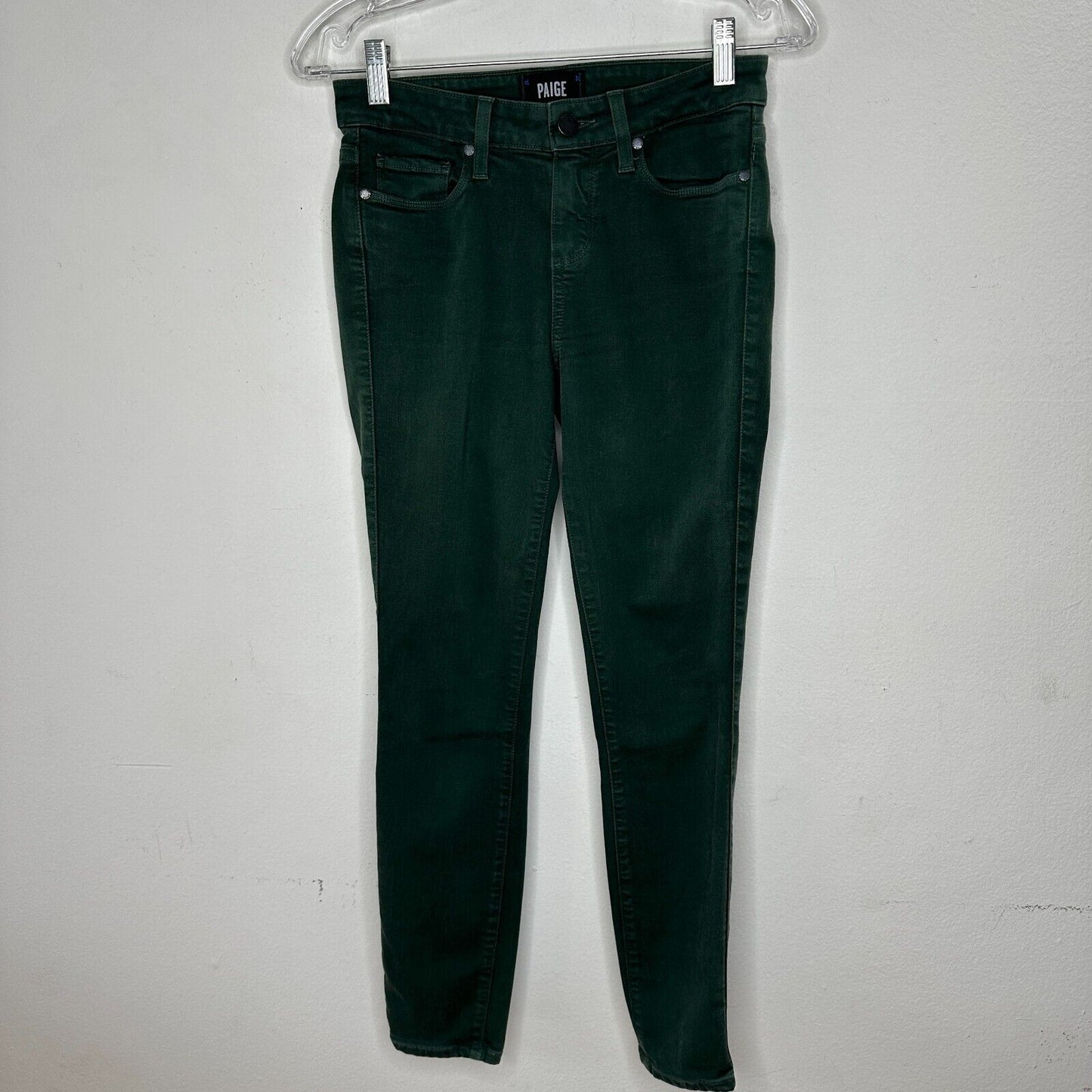 Paige Green Petite Verdugo Ankle Faded Little Pine Skinny Mid Rise Jean 26P