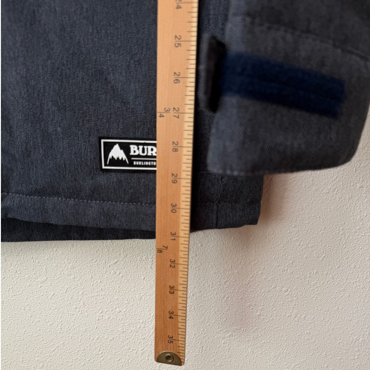 Burton Living Lining Snowboard Ski Jacket Heather Gray Blue Denim Mens Large