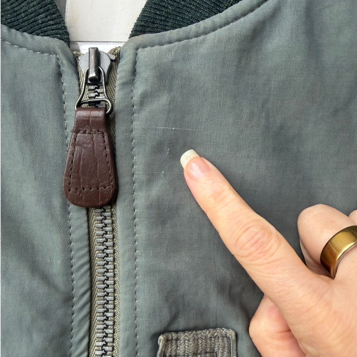 RARE Visvim Thorson Flag Panel MA-1 Bomber Jacket Size 3 Gray Japan