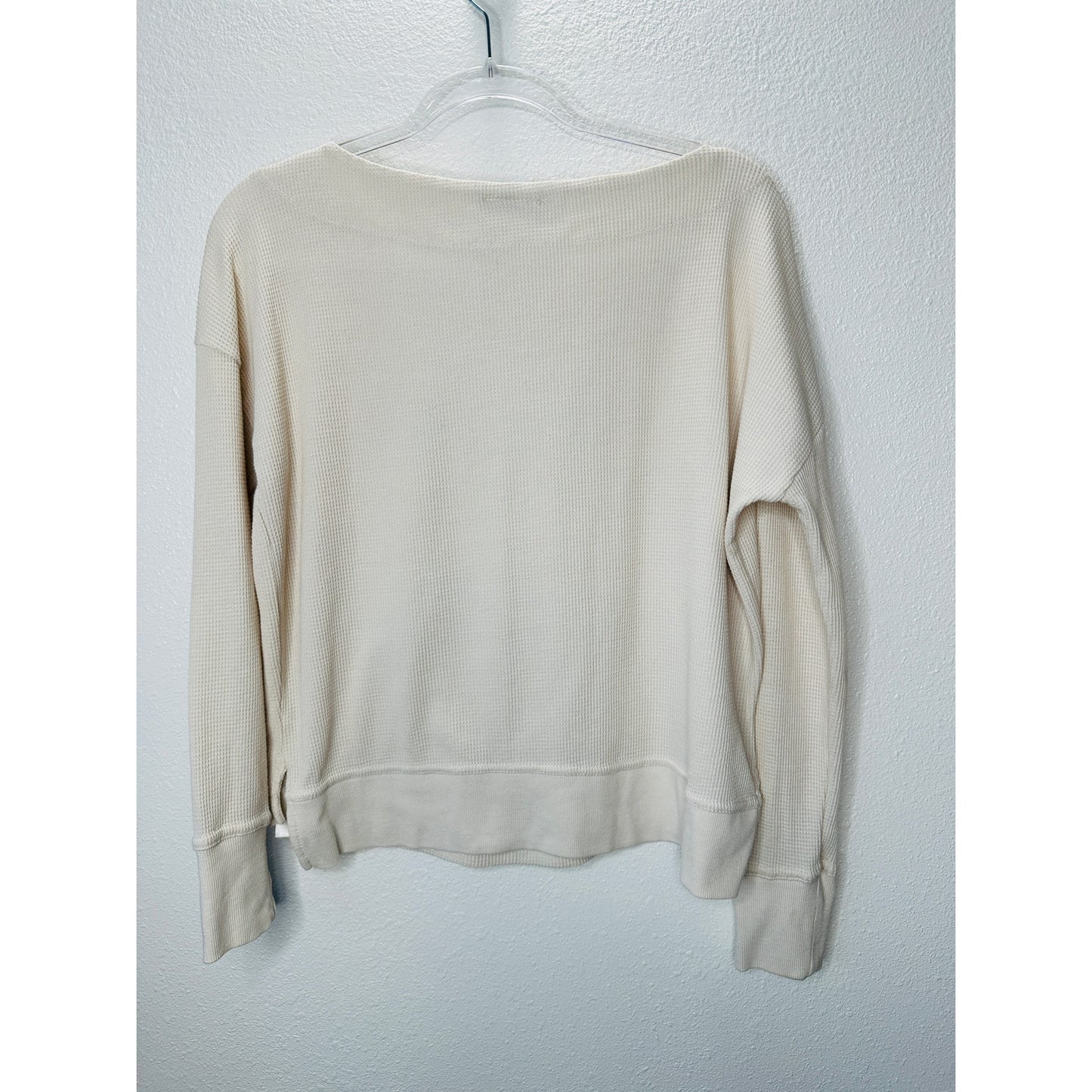 Saturday/Sunday Cream Catrina Thermal Long Sleeve Waffle Top XS