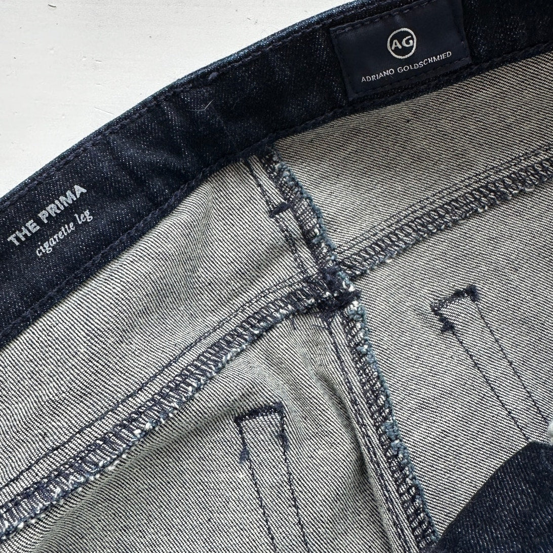 NWT AG Adriano Dark Wash Prima Cigarette Leg 5 Pocket Denim Jean 30R
