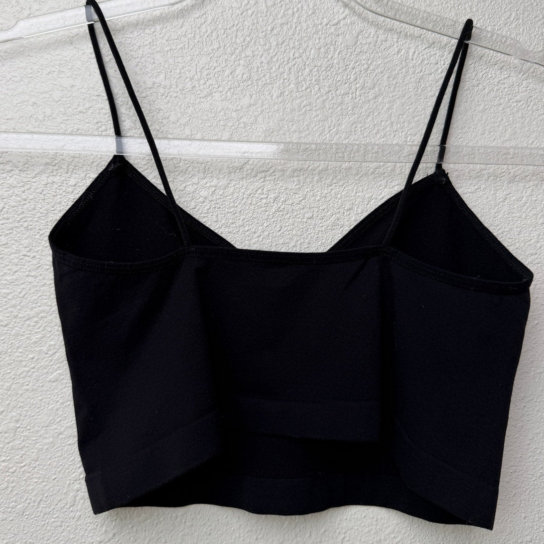 Free People Intimately Black V-Neck Spaghetti Strap Bralette XS/S