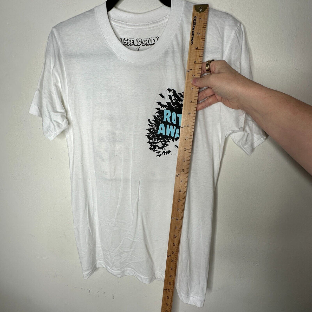 Jesse Jo Stark White Rot Away Wish I Was Dead Graphic Tee S