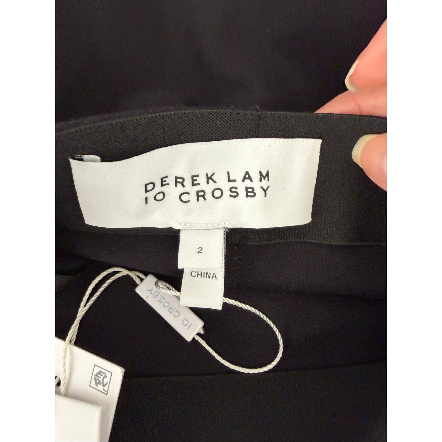 NWT Derek Lam 10 Crosby Black Lace Up Side Trouser Pants