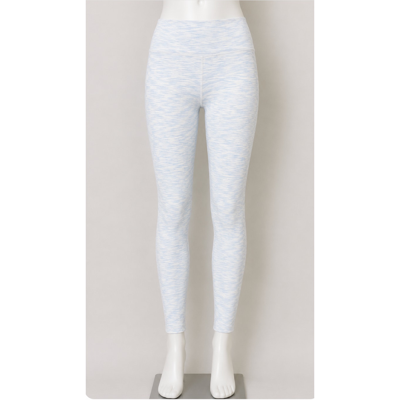 Outdoor Voices Techsweat 7/8 Activewear Legging Striped Pale Blue Pink Small