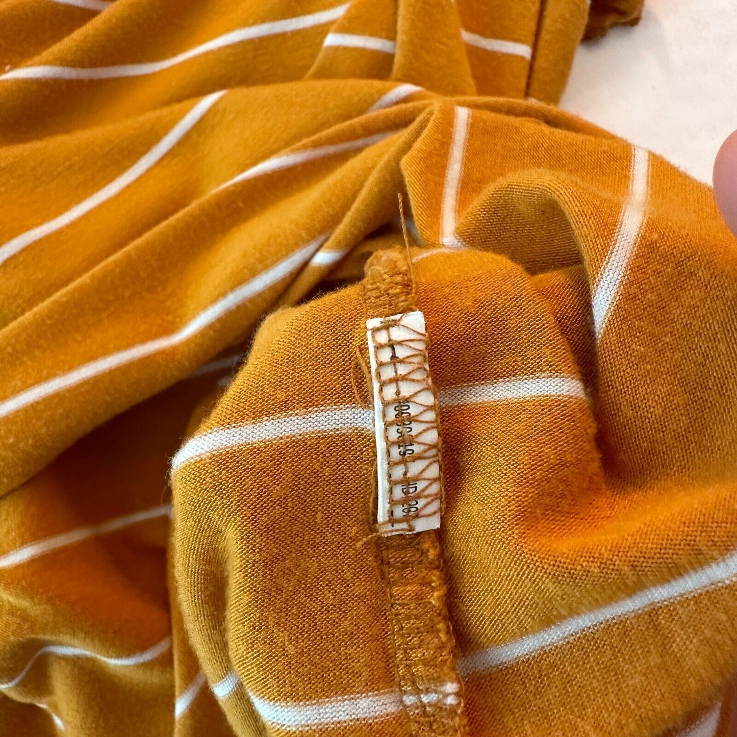 Casual Orange and White Stripe Short Sleeve Tee Lettuce Edge 0X