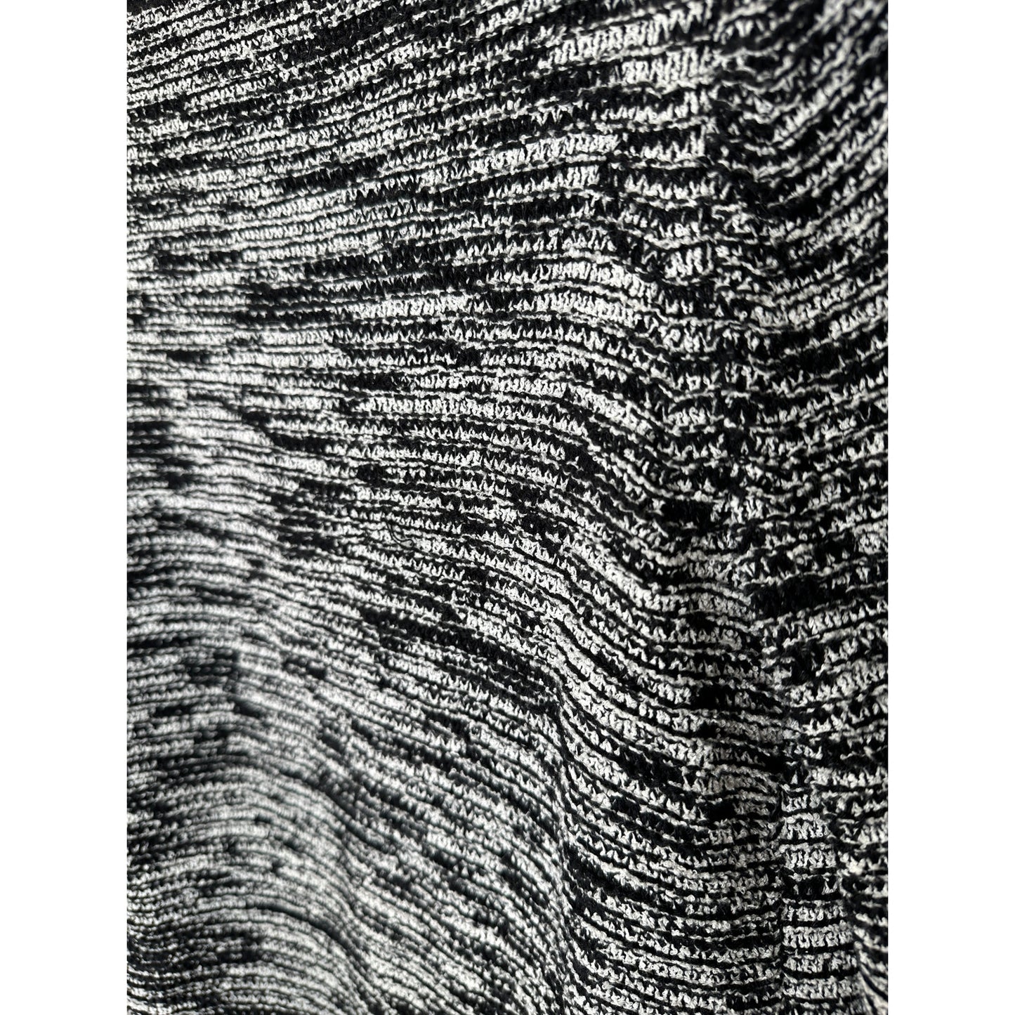 Caslon Black & White Burled Long Sleeve Long Line Cardigan Sweater S