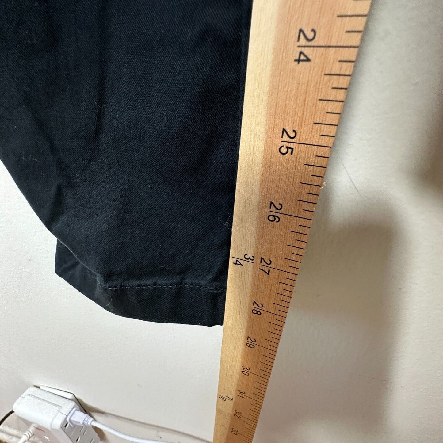 NWT Abercrombie & Fitch Black Denim Straight Leg Khaki Pants 27 / 4