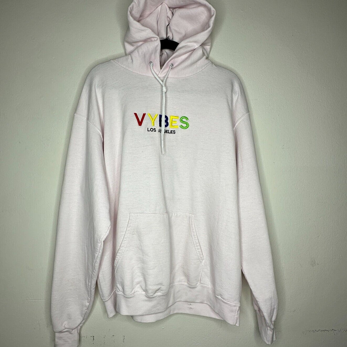 RARE Saint Luis NYC Light Pink Sweatshirt Hoodie VYBES Los Angeles David Bowie M
