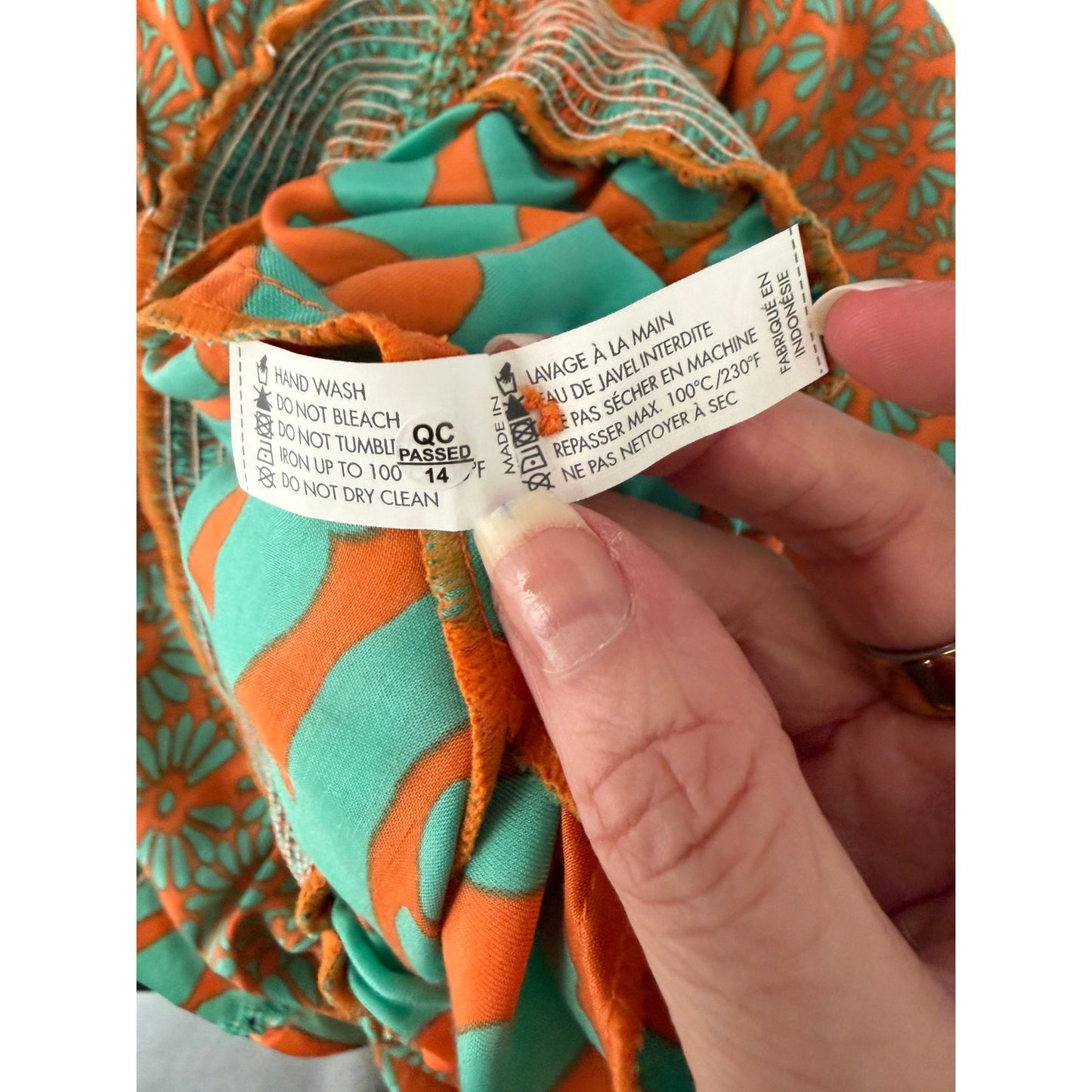 NWT Poupette St Barth Anaik Orange Green Womens Jumpsuit S