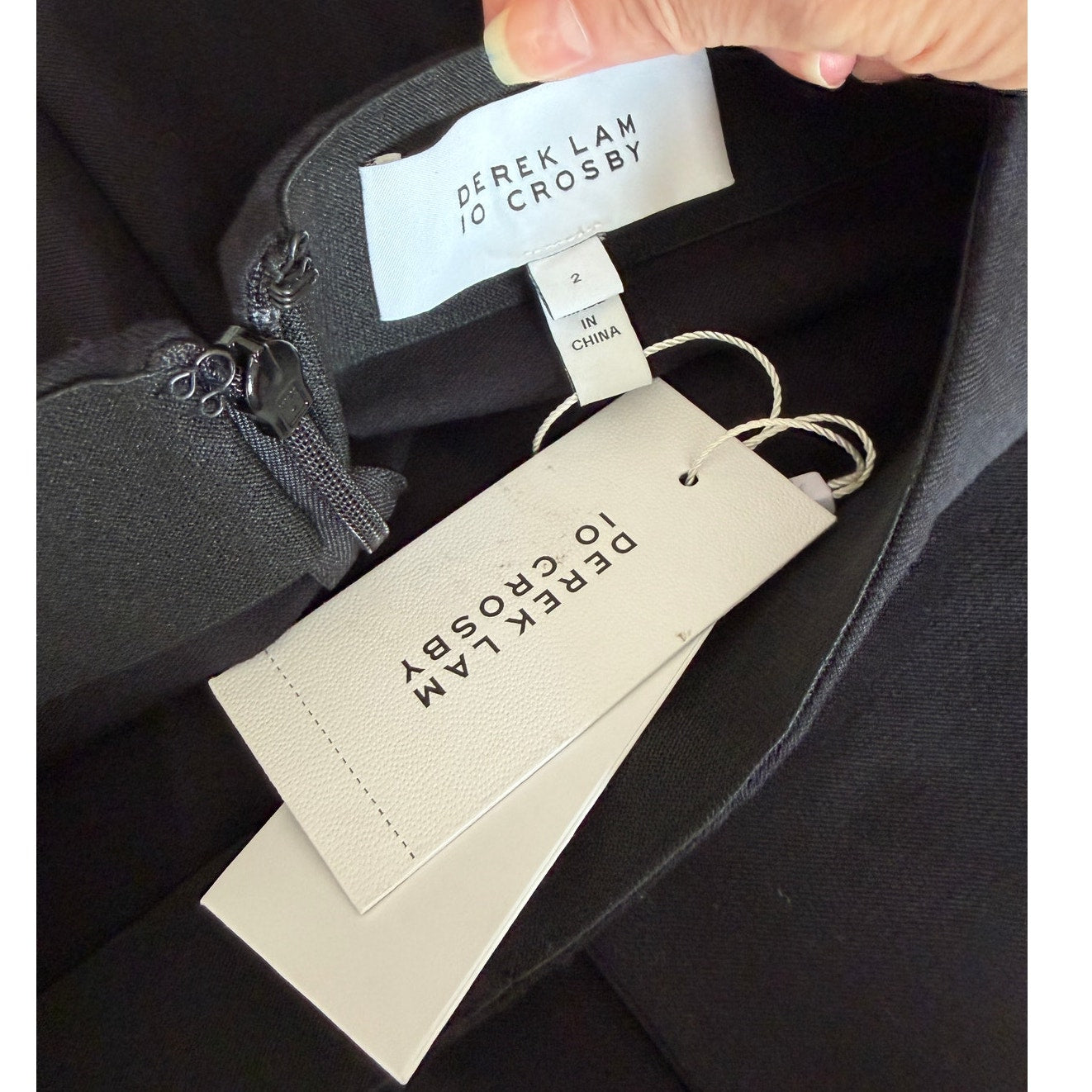NWT Derek Lam 10 Crosby Black Lace Up Side Trouser Pants