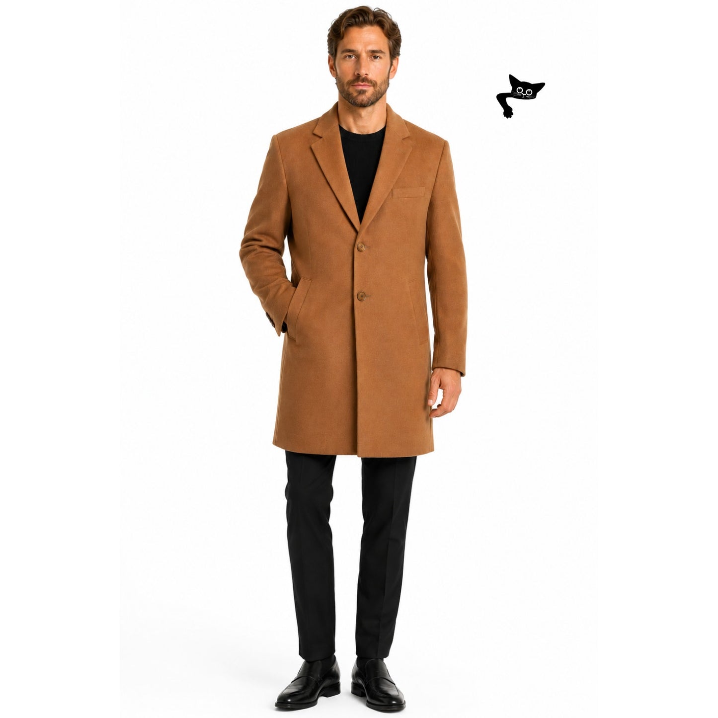 Caravelli Elliott 2B Camel Overcoat Men's IT 40L