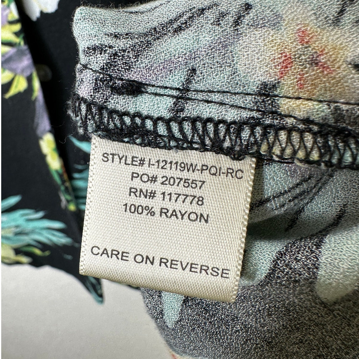 Lovestitch Black Teal Yellow Multi Color Short Sleeve Collared Button Hawaiian Shirt L