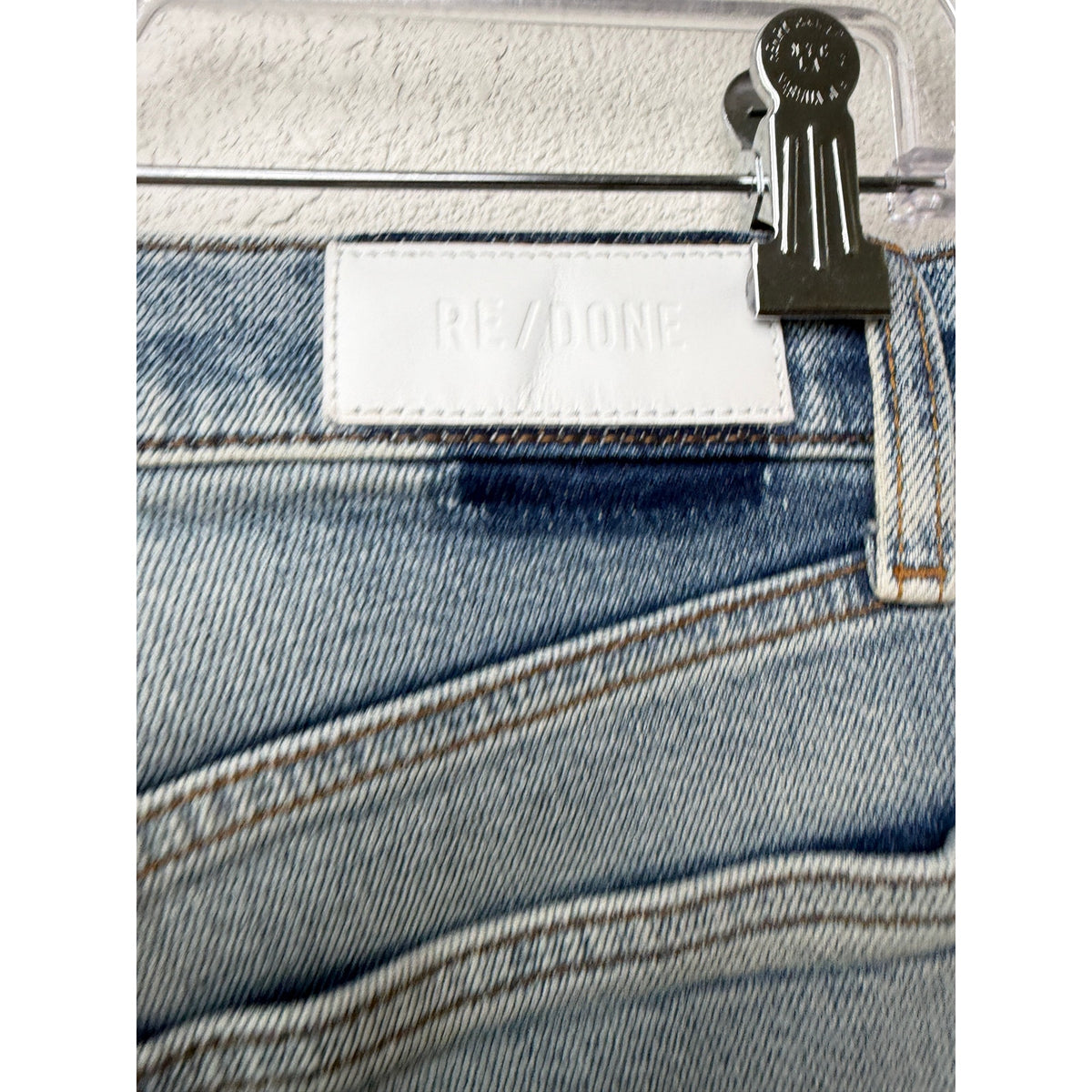 RE/DONE Blue High Rise Wide Leg Crop Jeans Women's 26