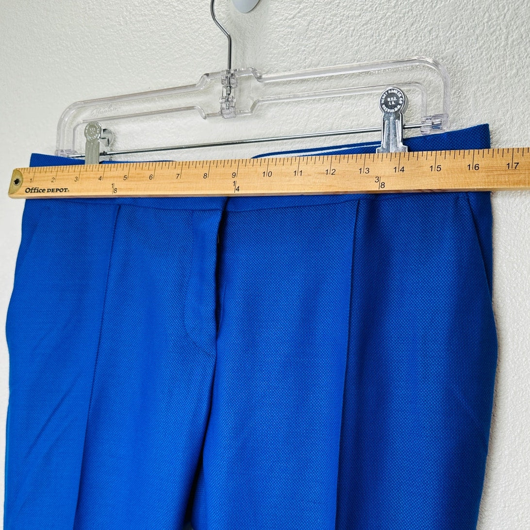 Stella McCartney Royal Blue Wool Knit Stitched Front Crease Slacks 42 / M