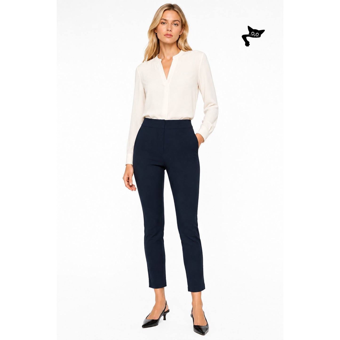 Rag & Bone Simone Slim Ankle Pants Navy Blue Size 2
