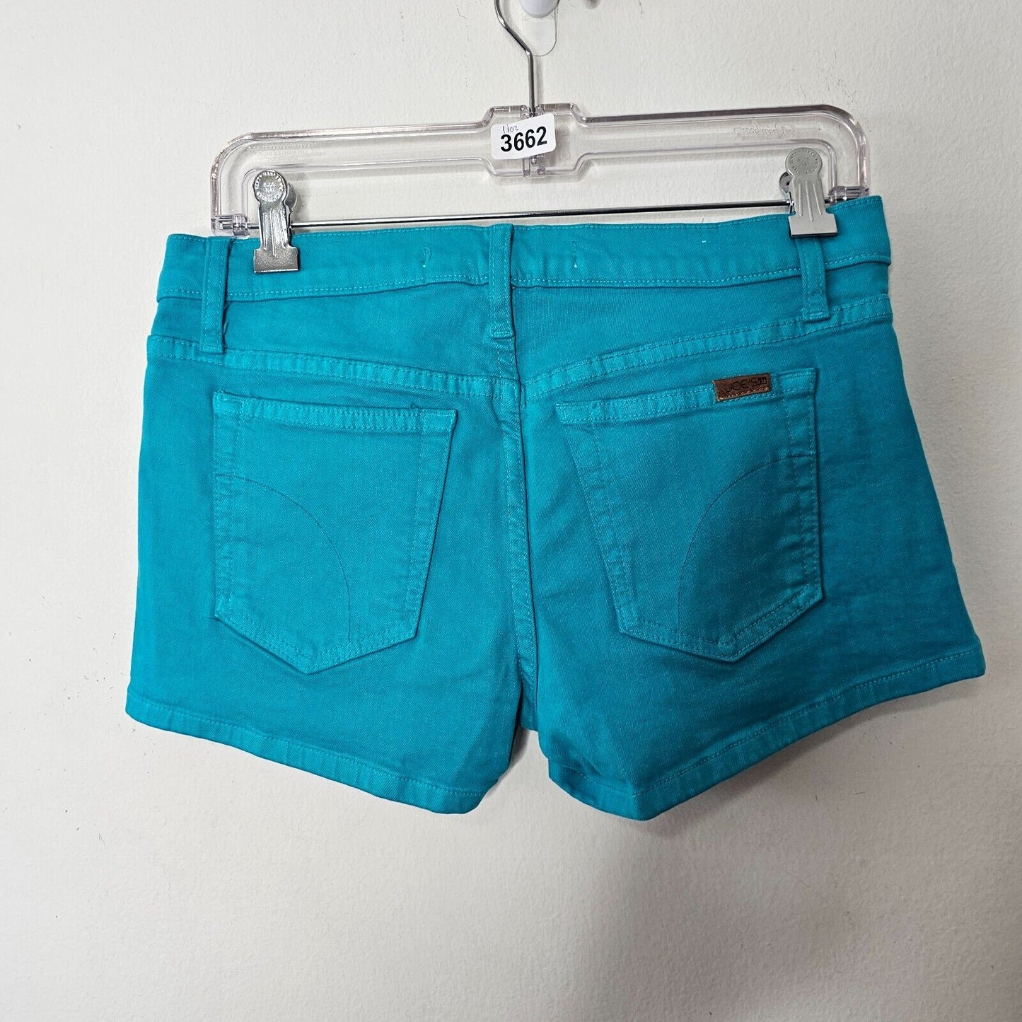 Joe’s Teal Denim 5-Pocket Jean Stretch Short Shorts 29 Cotton Polyester Lycra 29