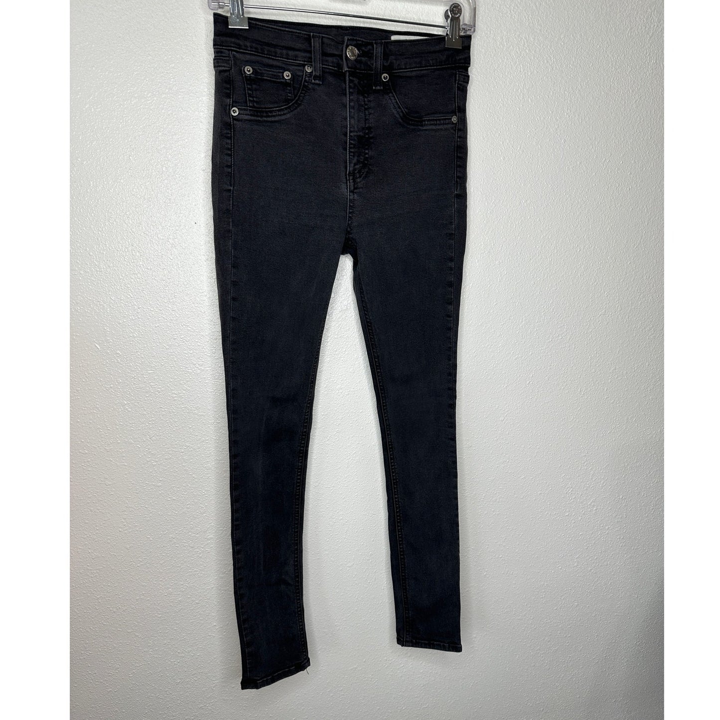 Rag & Bone Dark Gray High Rise Ankle Skinny Jeans 26