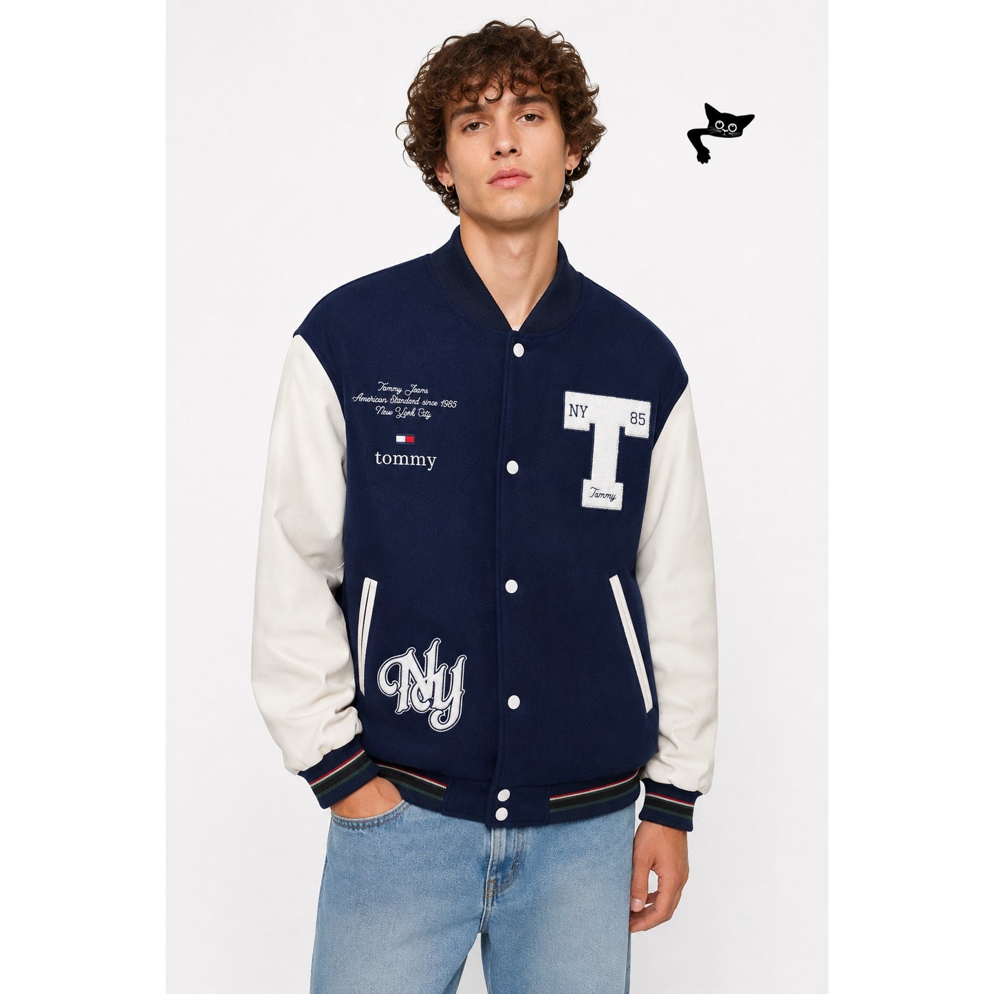 Tommy Jeans NY Varsity Letterman Jacket Men's US XL