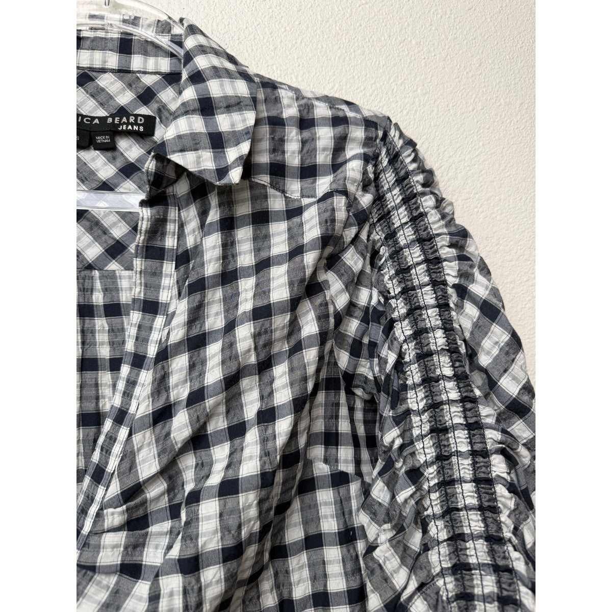 Veronica Beard Black White Ruched Shirt Women S