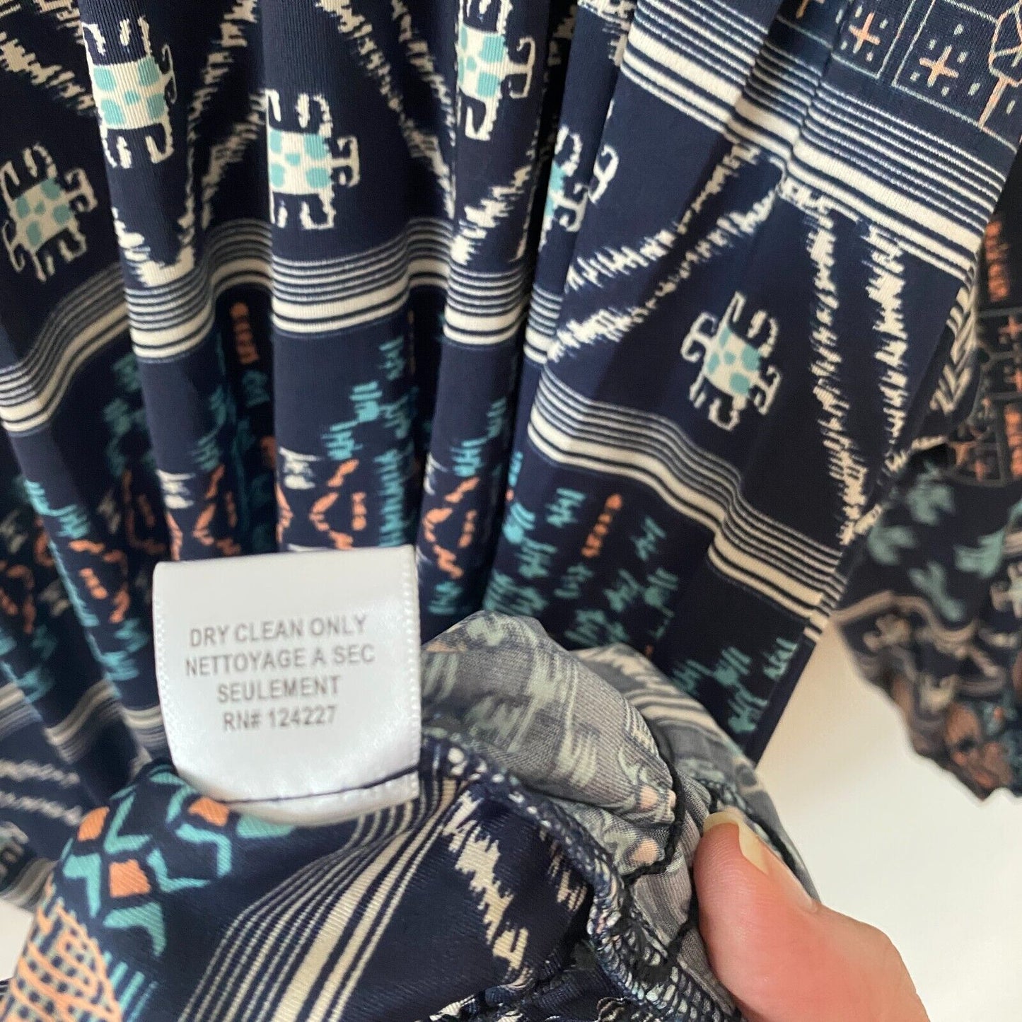 Revolve Misa Los Angeles Poppy Off Shoulder Aztec Navy Midnight Desert Dress SM