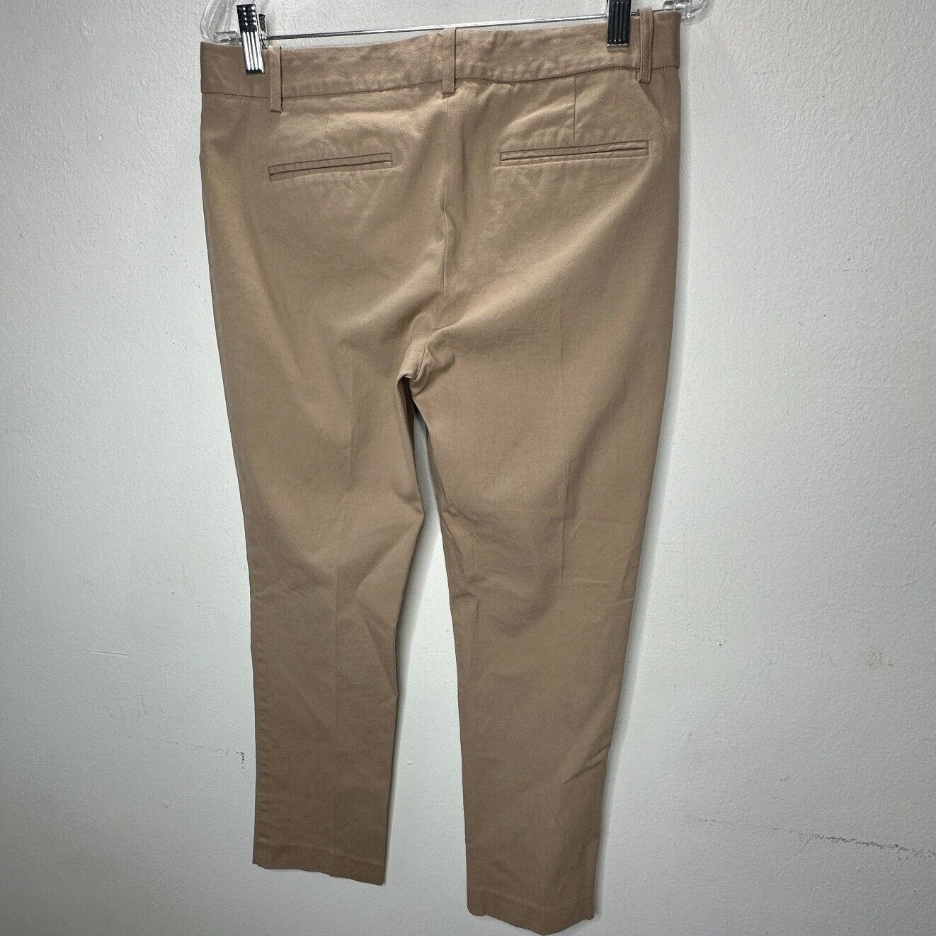 Theory Izelle S Cropped Pants Tan Camel Khaki Ankle Trousers Size 8