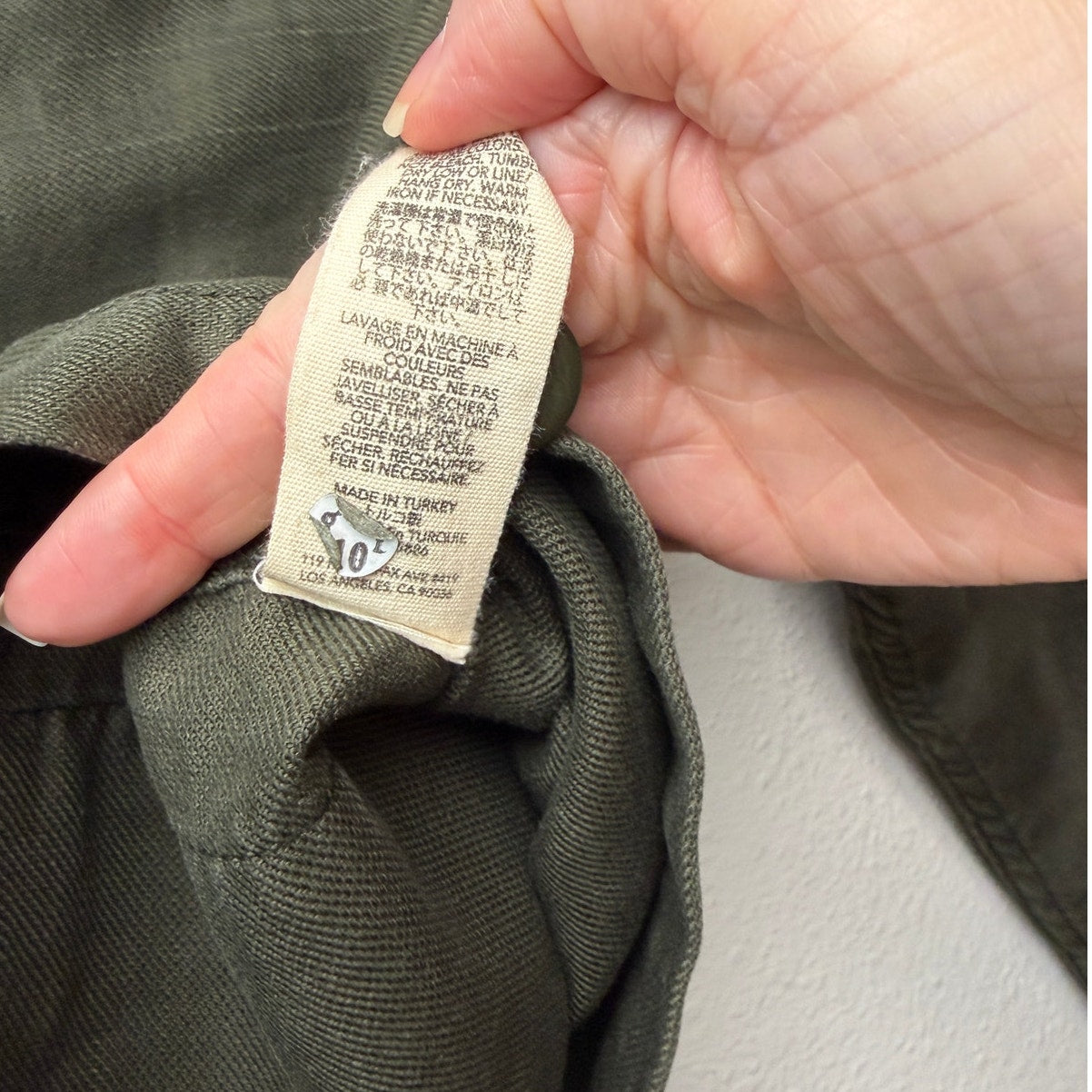 The Great Olive Green Cropped Utility Jacket Oversized US 0