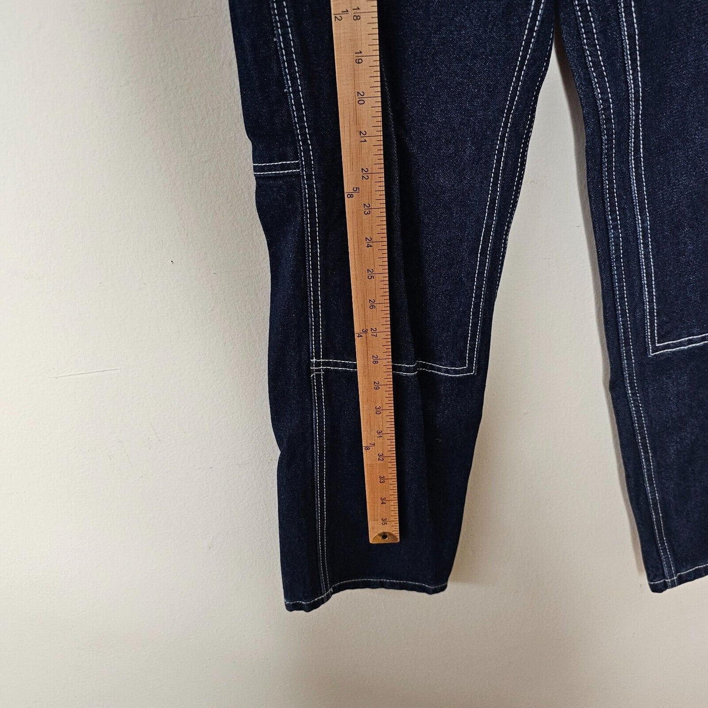 John Galt Brandy Melville Blue Ariana High Pinch Waist Loose Carpenter Jeans SM