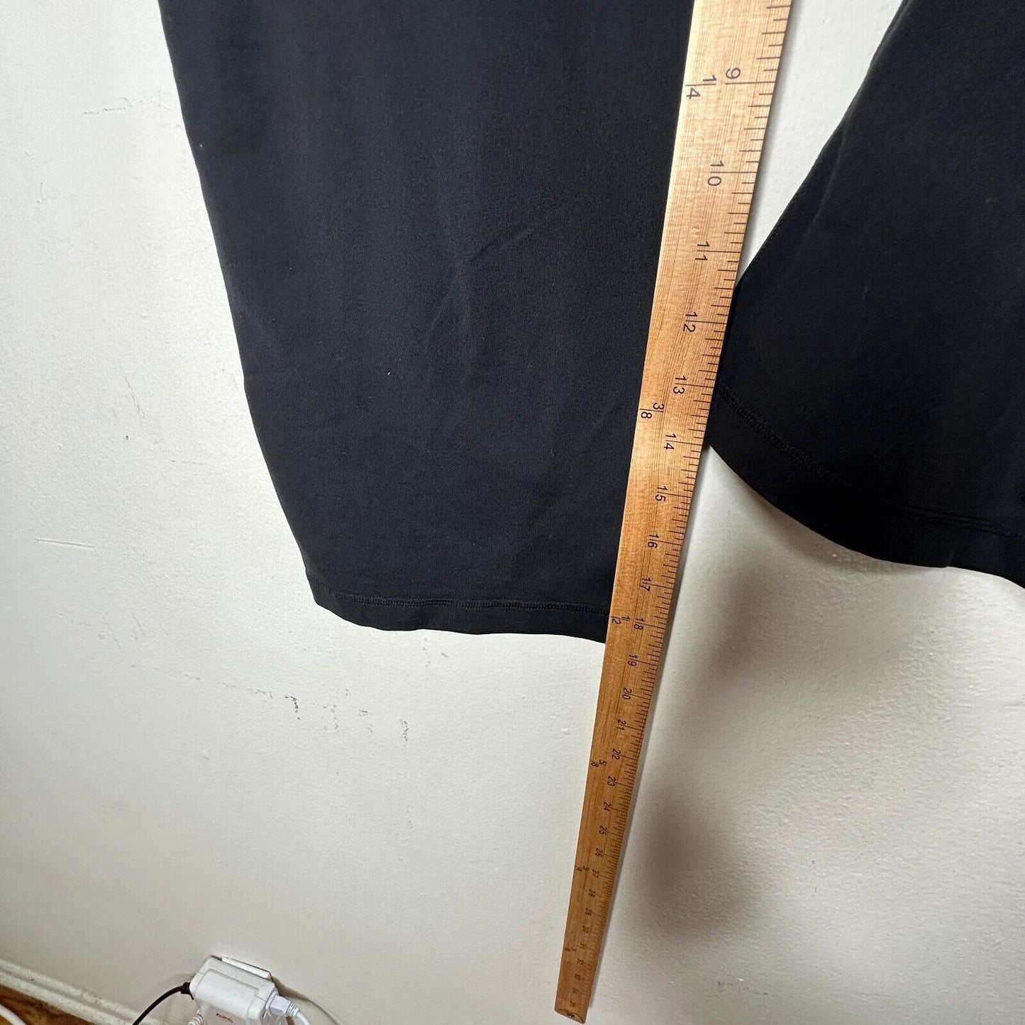 Black Cropped Leggings Aqua Heathered Striped Waist Yoga Bike Shorts Medium