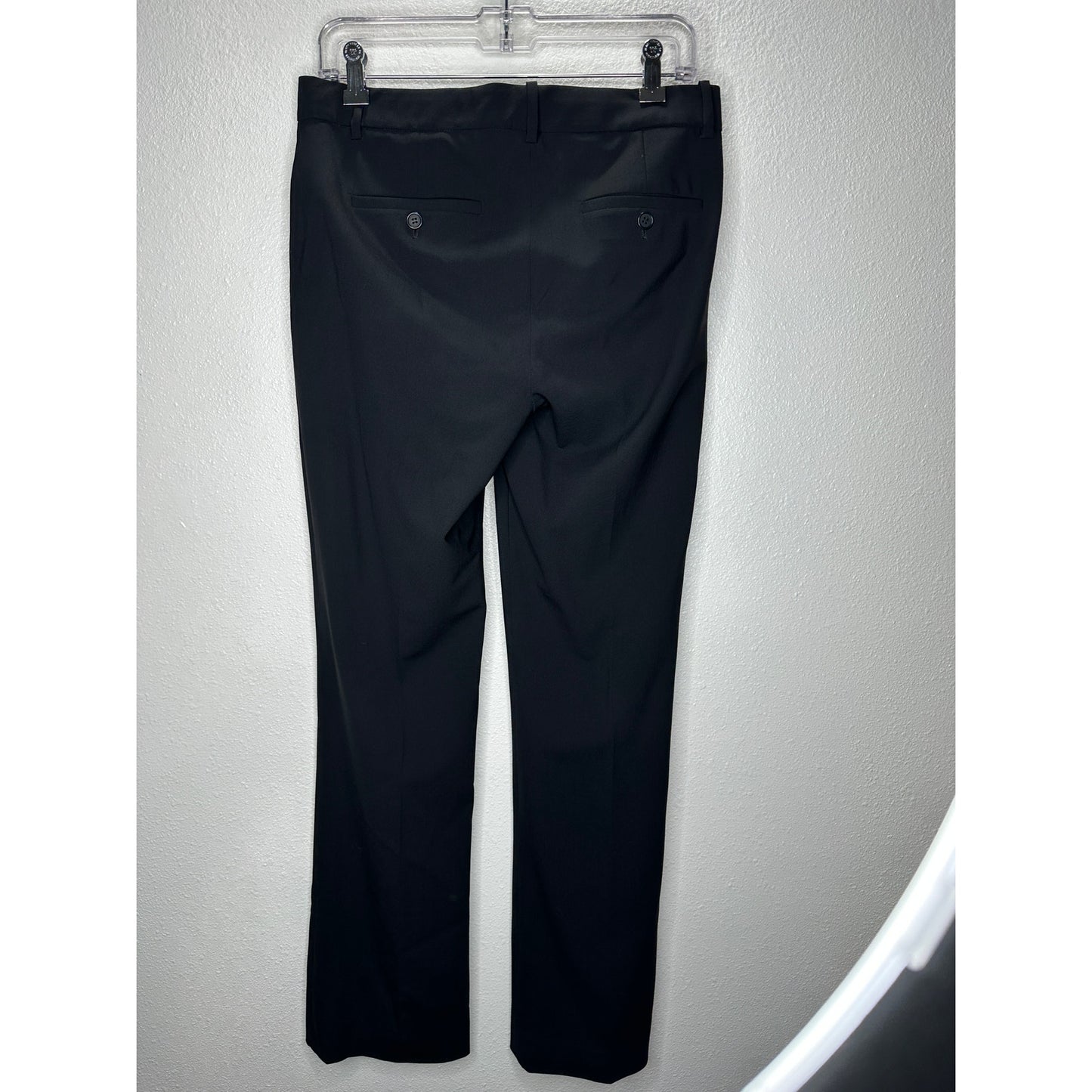 Theory Black Max 2 Edition Zip Front Slit Pockets Center Crease Pants 6