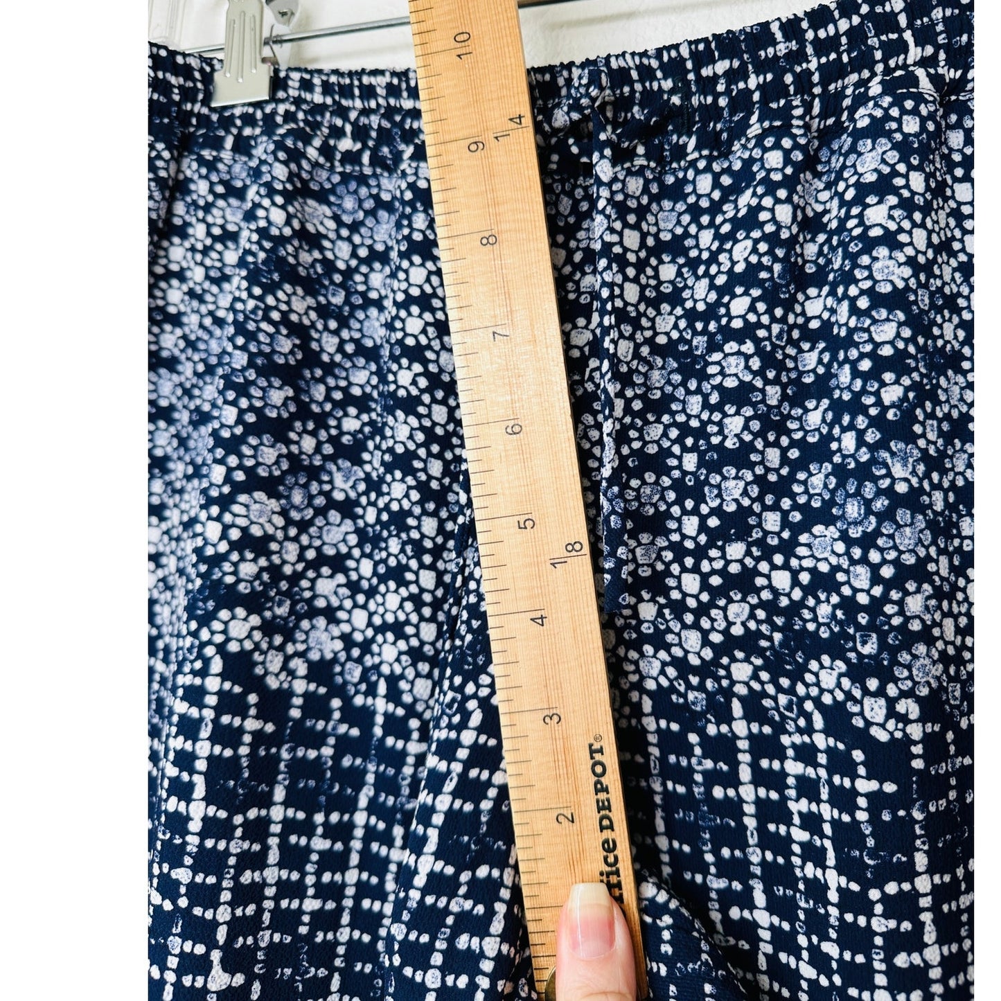 Tavik Womens Navy Ivory Polka Dot Cinch Tie Waist Banded Jogger Pant S