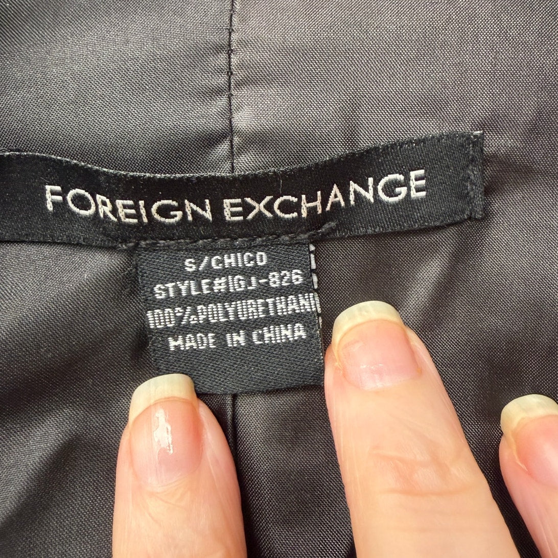 Foreign Exchange Black Gray Womens S Moto Jacket