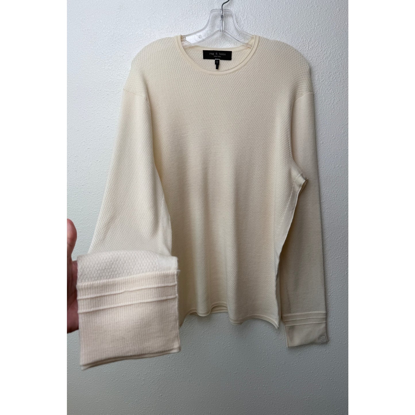 Rag & Bone Cream Waffle Knit Sweater Women’s L