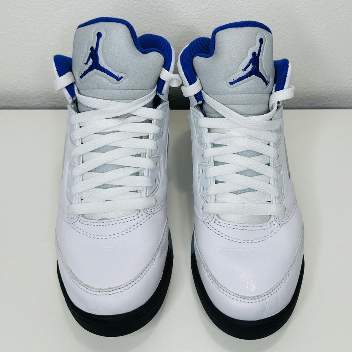 Nike Air Jordan 5 Retro (GS) White Dark Concord Black Sneaker Shoe 6.5