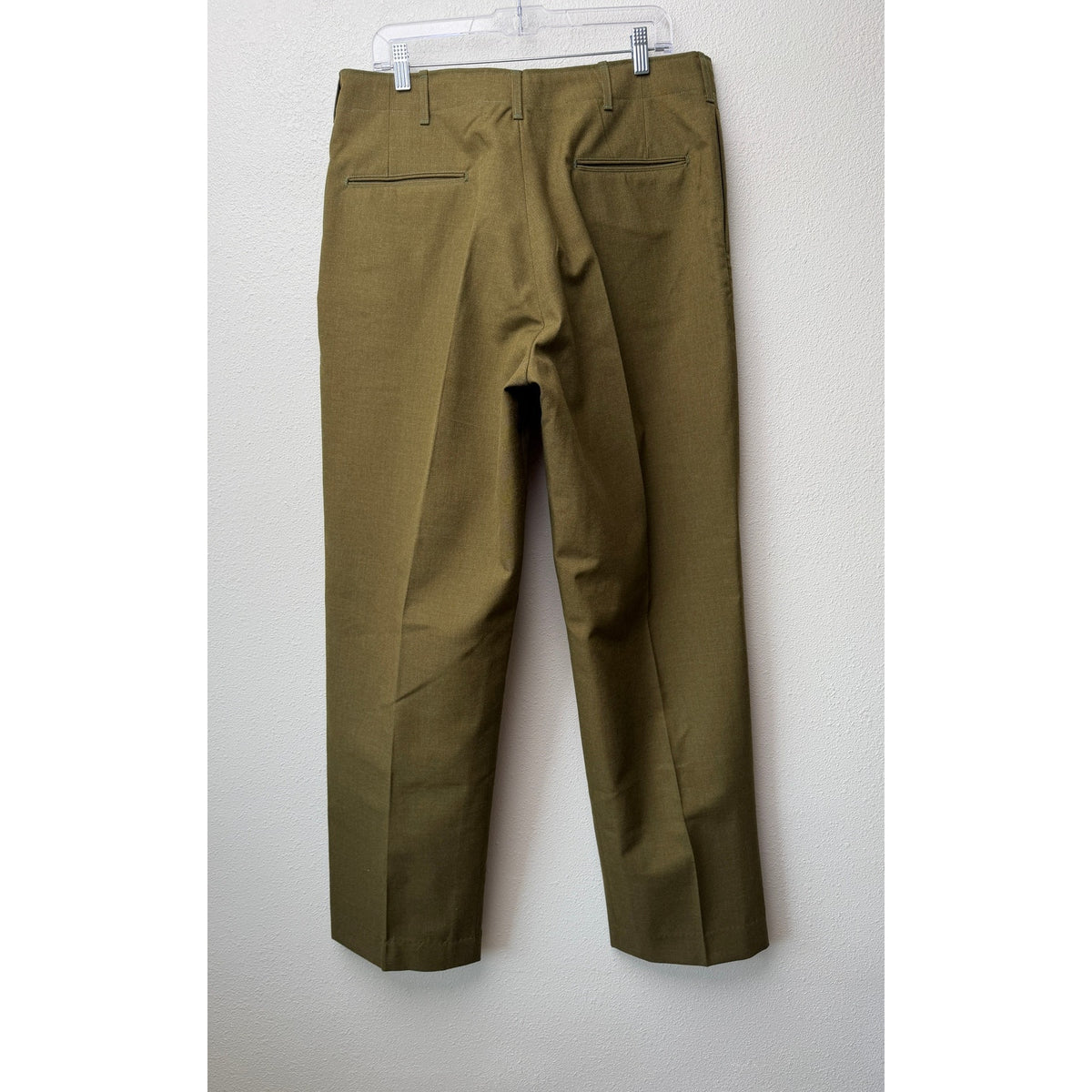 Vintage Olive Military Trousers Men's 38x34 Button Fly