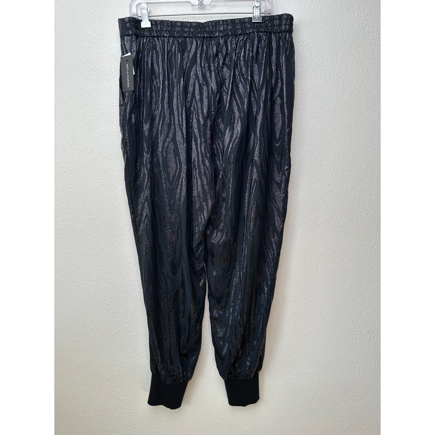 NWT Stella McCartney Woodgrain Jogger Pants Black US L