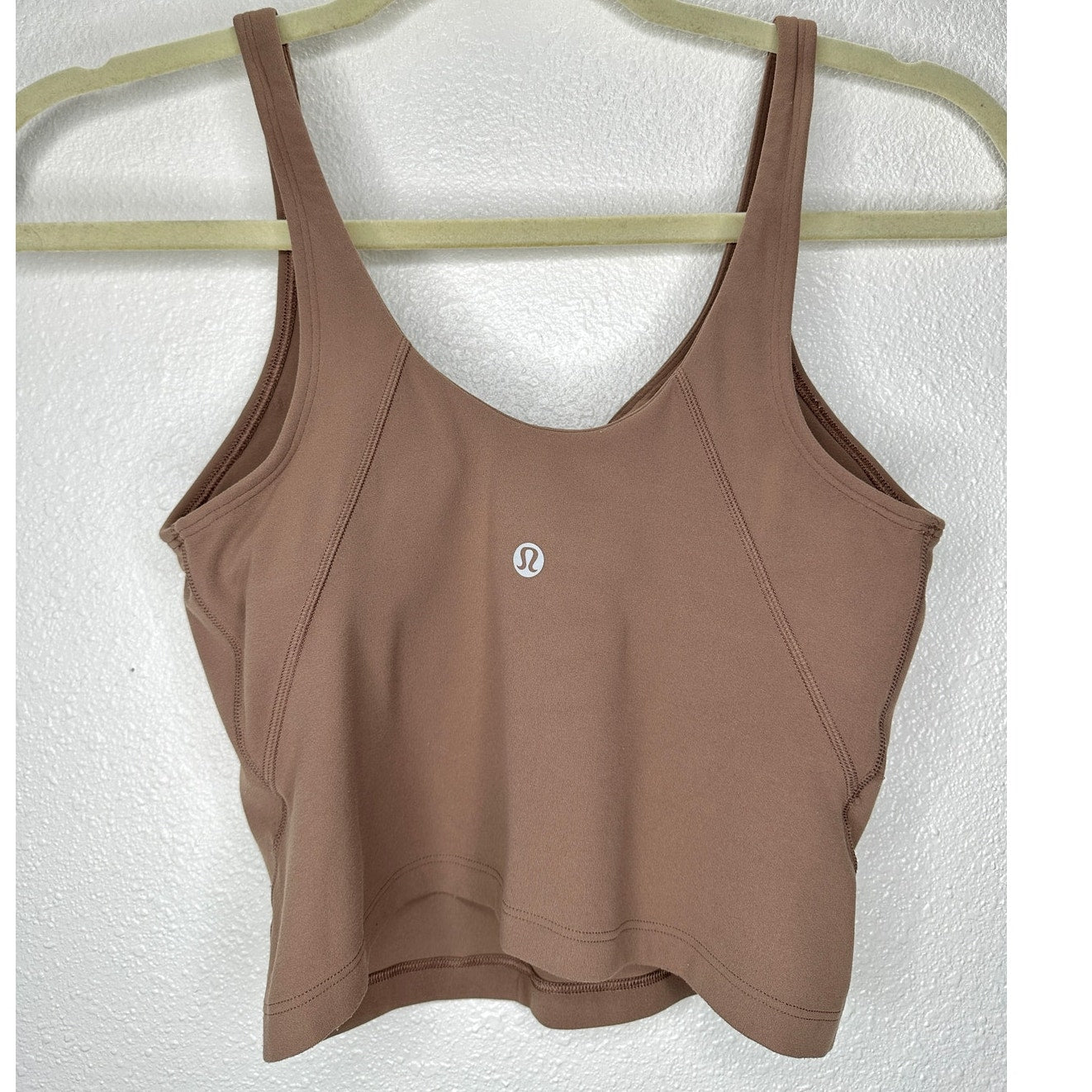 Lululemon Align Tank Top Cacao Brown Nulu Shelf Bra Sportsbra 4