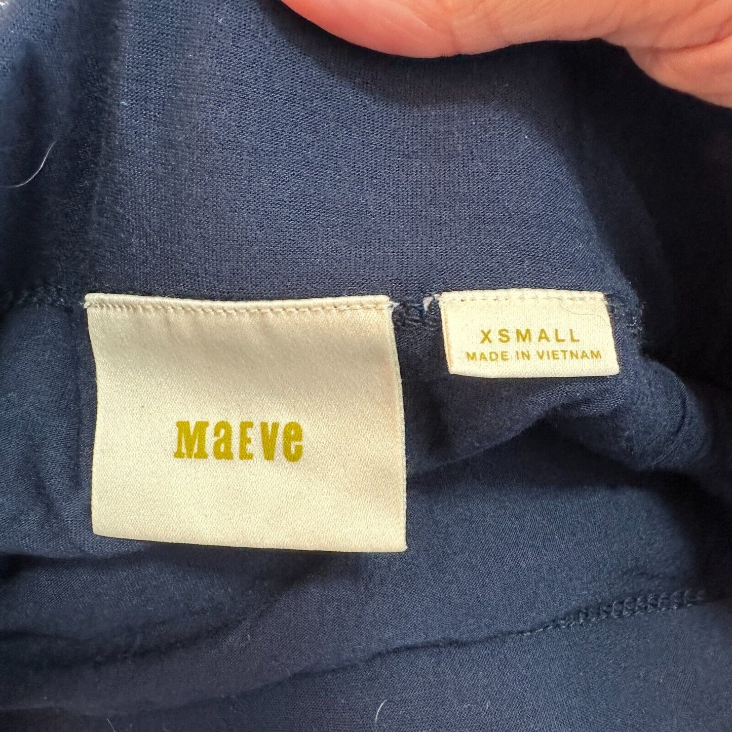 Anthropologie Maeve Plata Aztec Stripes Knit Midi Blue White & Peach XS