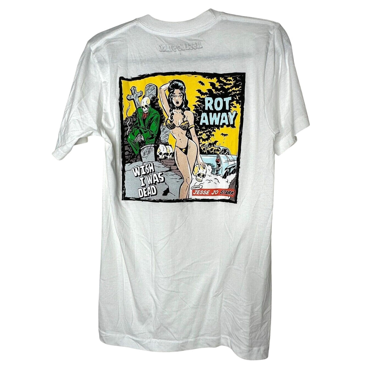 Jesse Jo Stark White Rot Away Wish I Was Dead Graphic Tee S