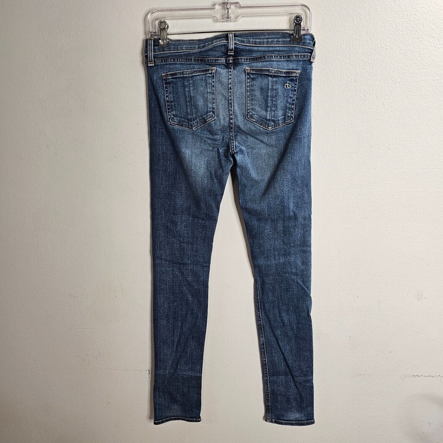 Rag & Bone Brimfield Medium Wash Low Rise Skinny Jeans Intentional Fading 27