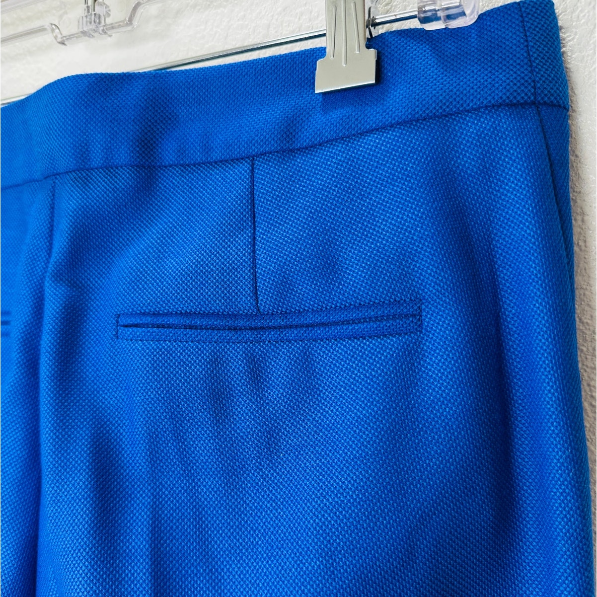 Stella McCartney Royal Blue Wool Knit Stitched Front Crease Slacks 42 / M