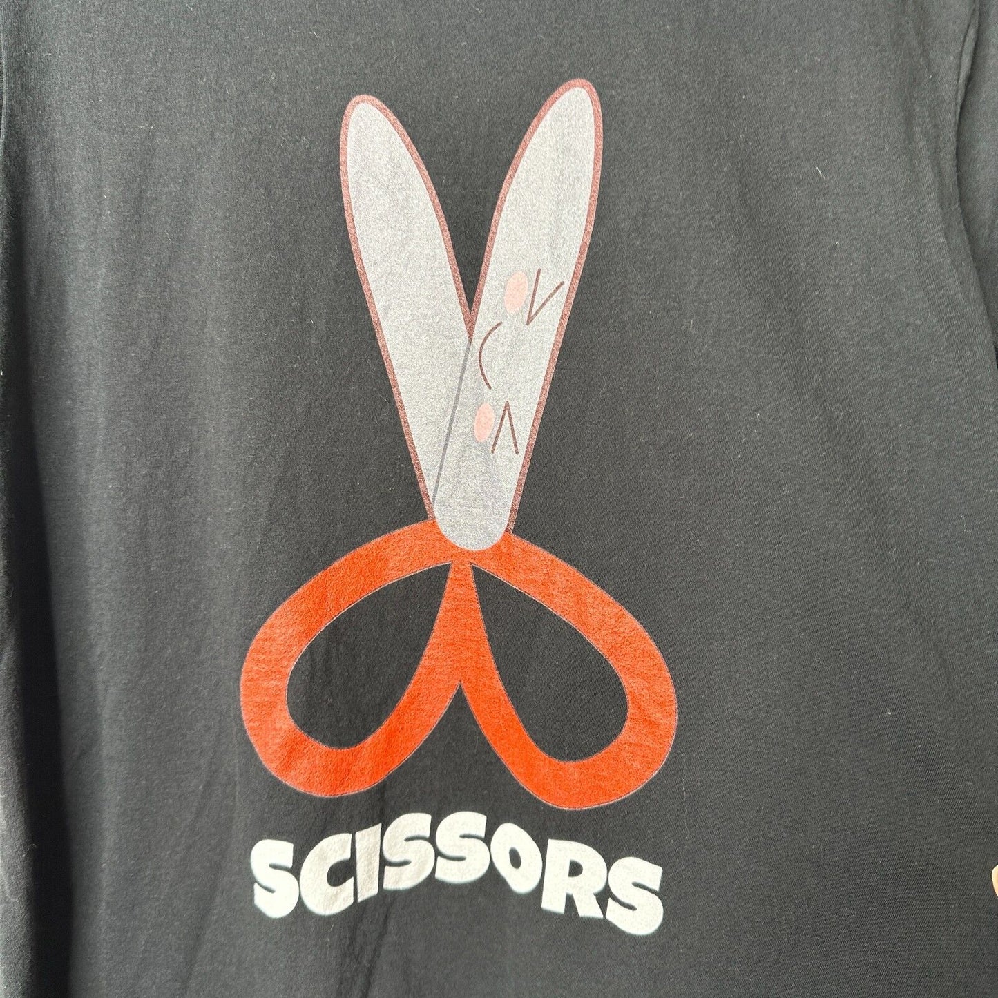Port & Company Black Short Sleeve Round Neck Scissors Graphic Tee XL