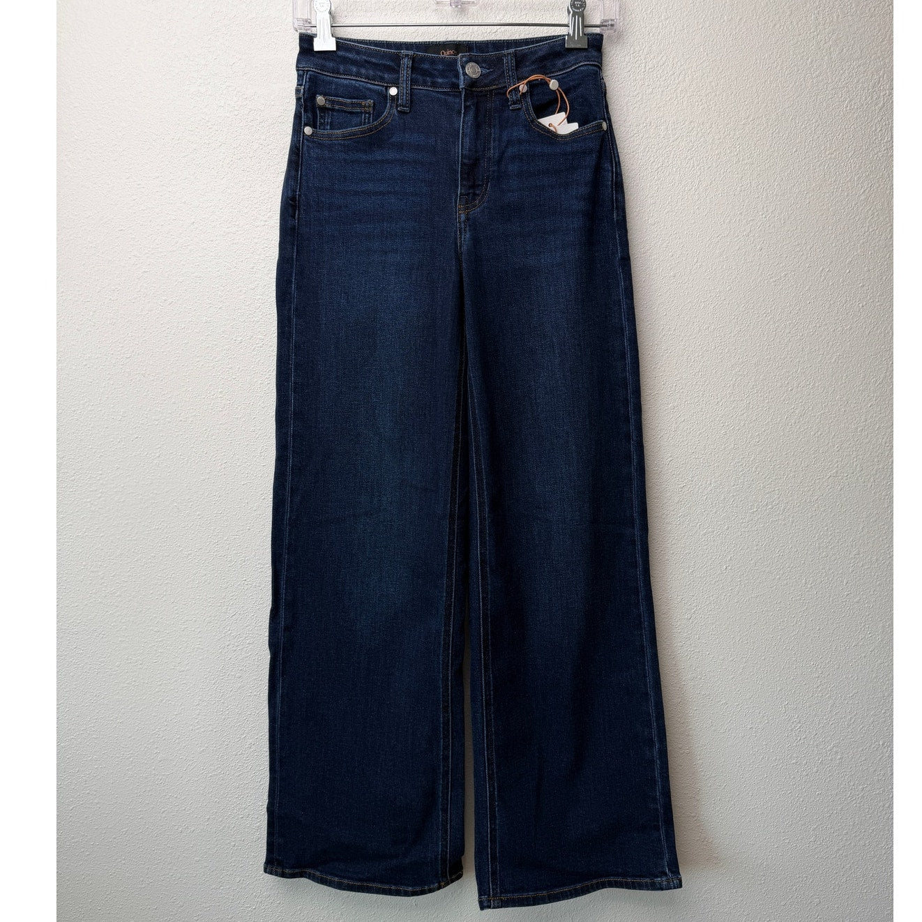 NWT Quince Bella Midnight Blue Wide Leg Jeans 25