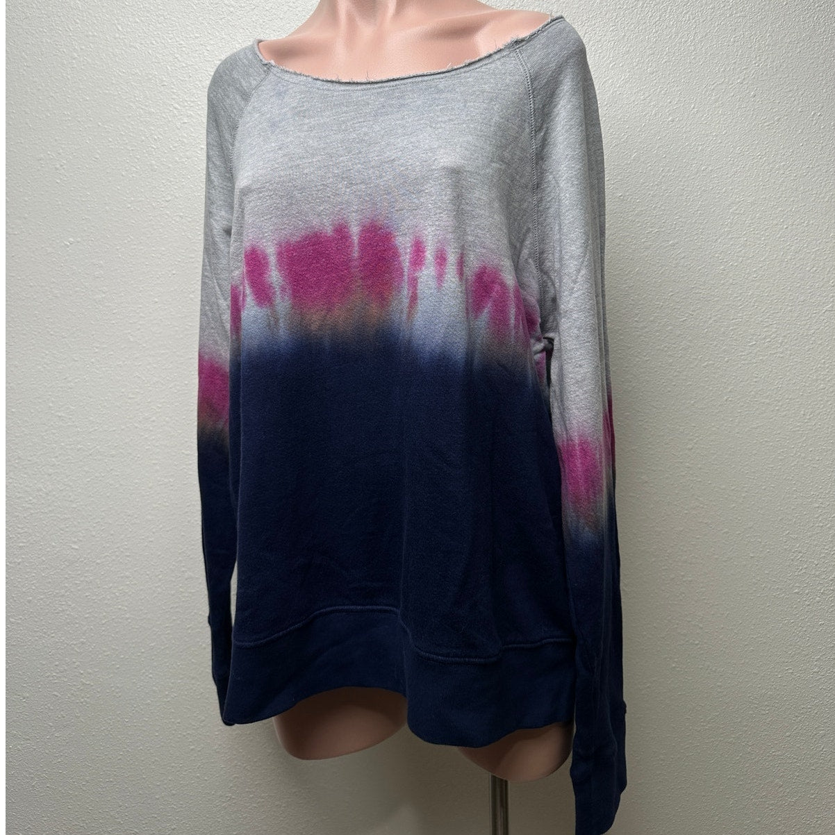 Sundry Sweater Gray Tie Dye Women US 4 Pullover