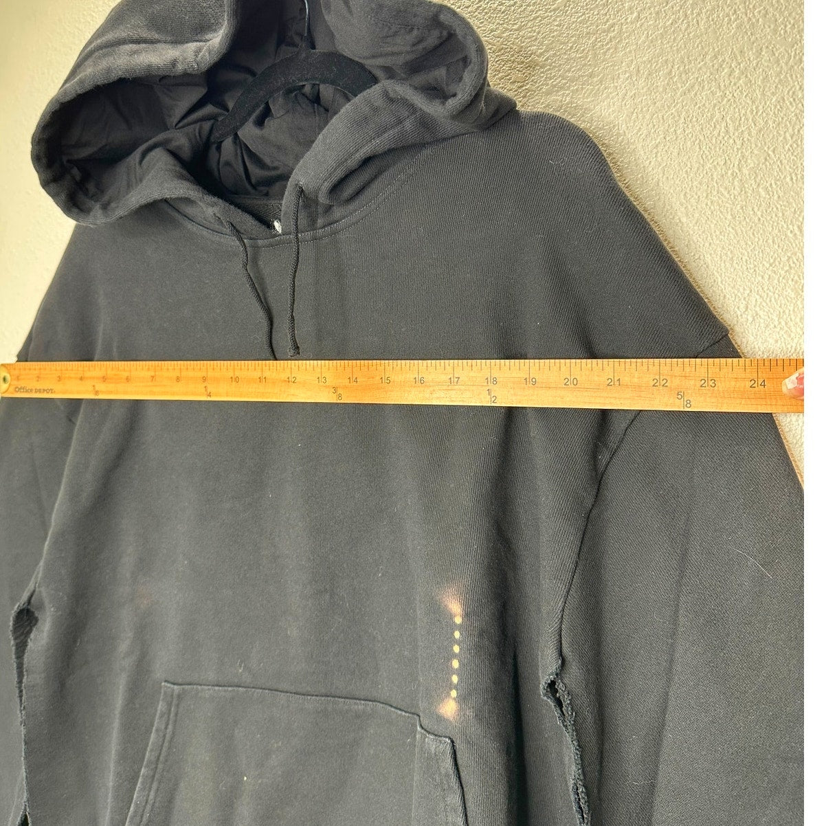 NWT Maison Margiela UNIQUE Black Hooded Sweatshirt Poncho Style M